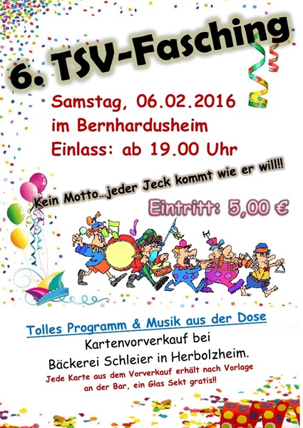 Plakat Fasching 2016